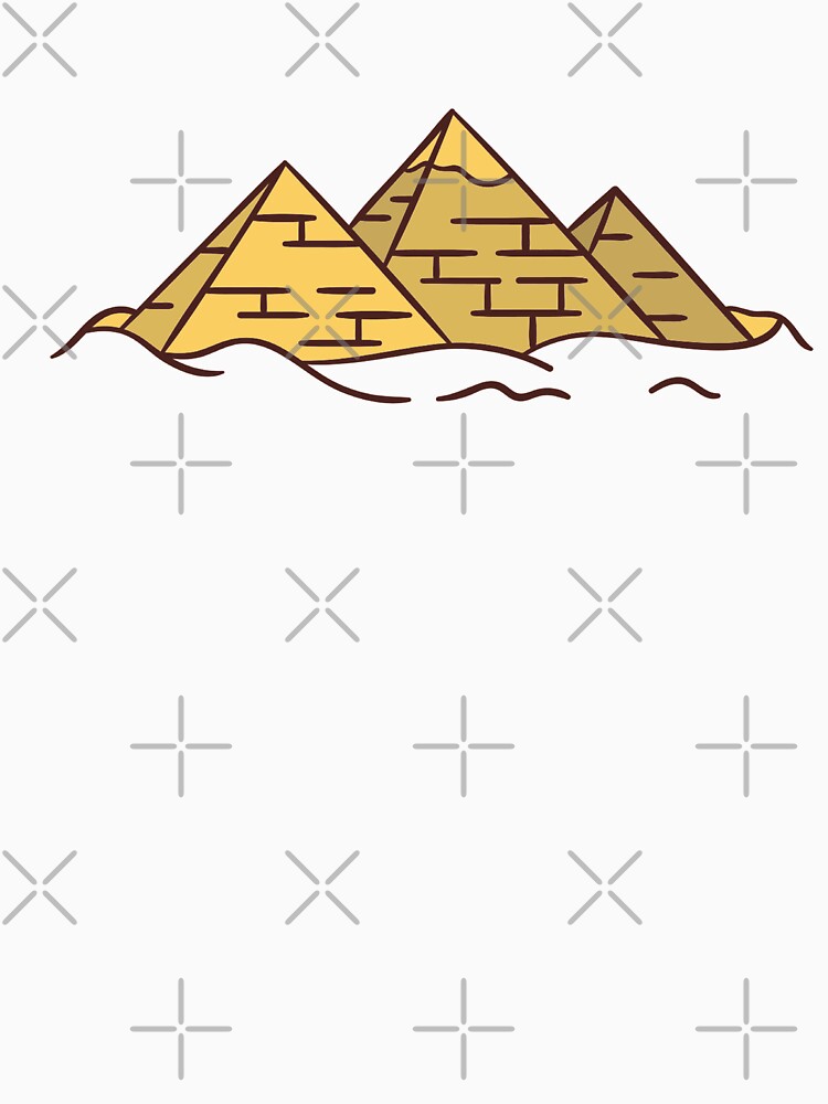 Premium Photo | Drawing outline egyptian pyramids generative ai