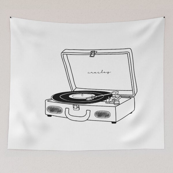 Item preview, Vintage Record Player - Black and White designed and sold by MA DESIGNS.