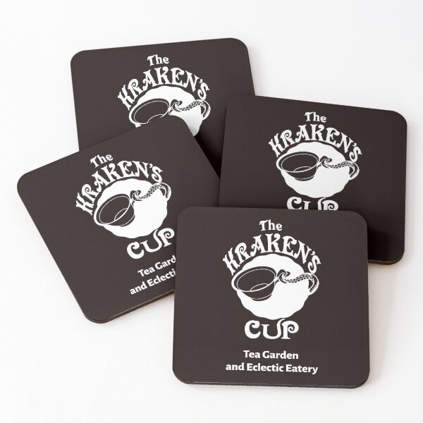 Item preview, The Kraken's Cup (simplified logo for dark materials) designed and sold by The Kraken's Cup Tearoom.