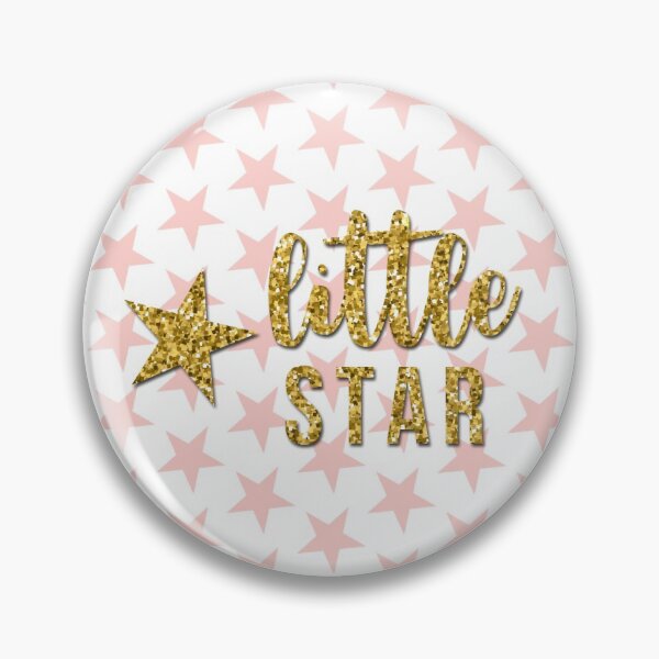 Item preview, Twinkle Twinkle Little Star Pink & Gold Round Circle designed and sold by CyanSkyDesign.