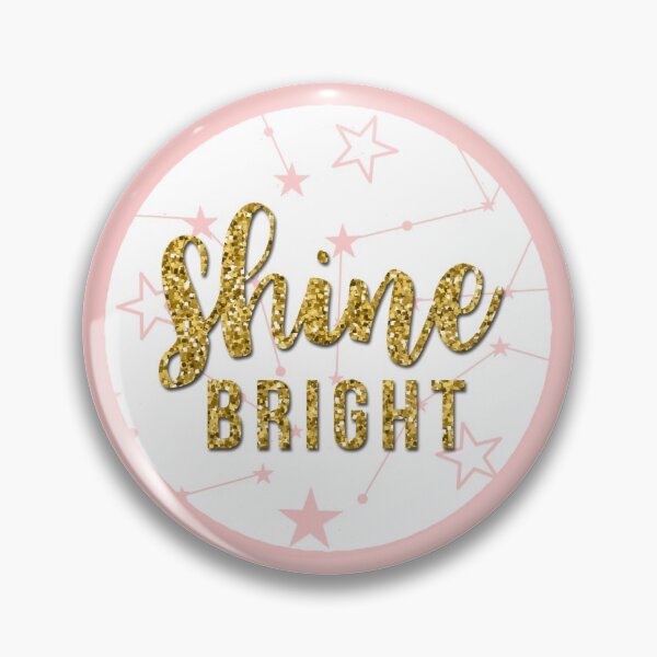 Item preview, Shine Bright Twinkle Twinkle Little Star Pink & Gold Round Circle designed and sold by CyanSkyDesign.