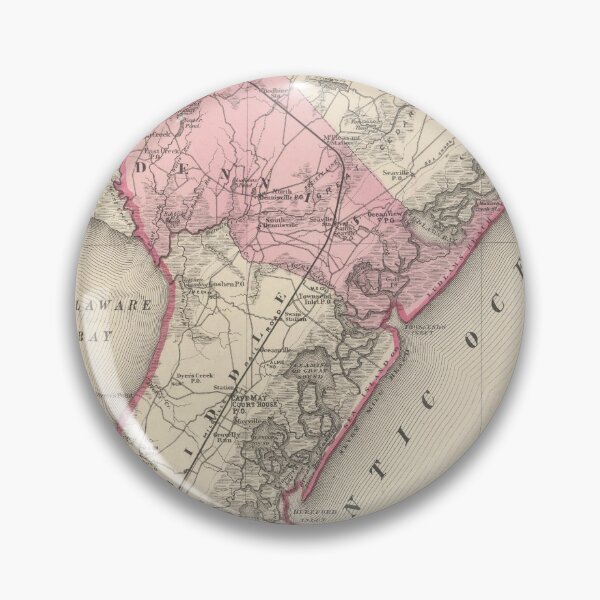 Item preview, Old Cape May NJ Map (1872) Vintage New Jersey Nations Oldest Seashore Atlas designed and sold by BravuraMedia.