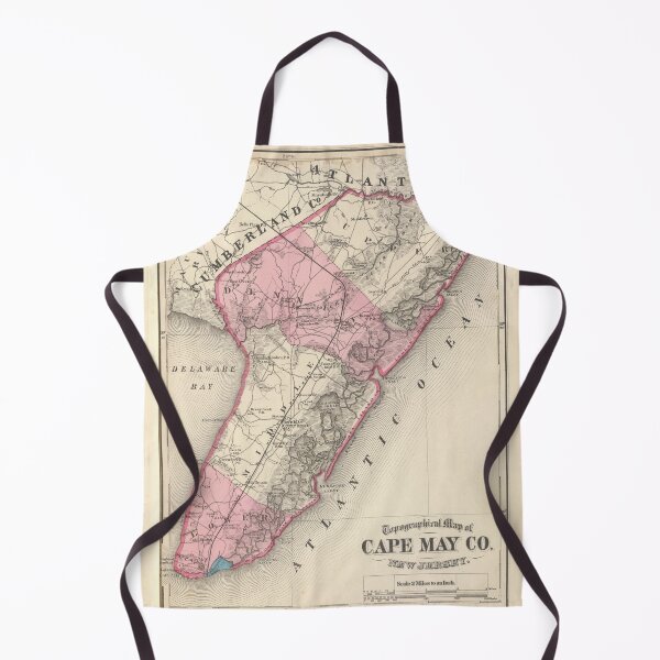 Item preview, Old Cape May NJ Map (1872) Vintage New Jersey Nations Oldest Seashore Atlas designed and sold by BravuraMedia.