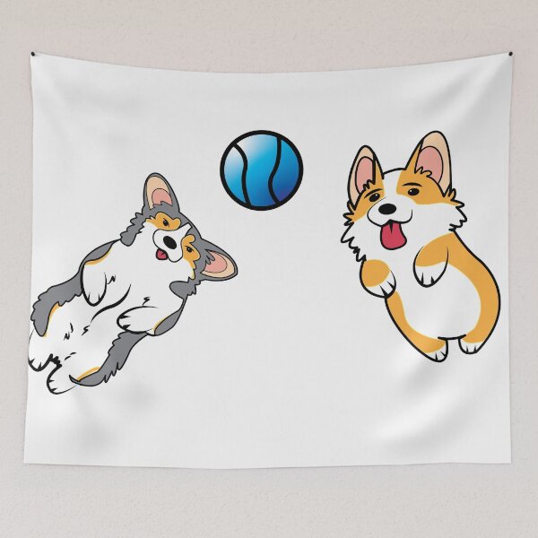 Item preview, playing husky and corgi designed and sold by AIGdesign.