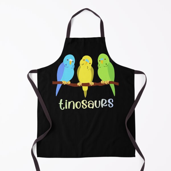 Item preview, TINOSAURS: Birds are tiny dinosaurs - bright budgies (aka parakeets) in blue, yellow, and green designed and sold by Ofeefee.