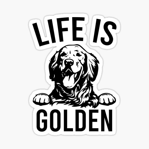 Item preview,  Das Leben ist golden - Lustiger Hund Golden Retriever designed and sold by Tarapetlover.