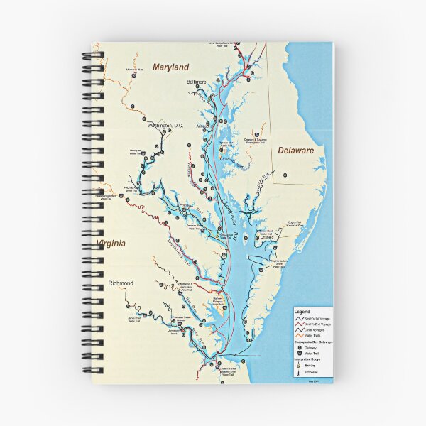 Item preview, Captain John Smith Chesapeake National Historic Trail Map (2007) Virginia & Maryland Bay Exploration designed and sold by BravuraMedia.