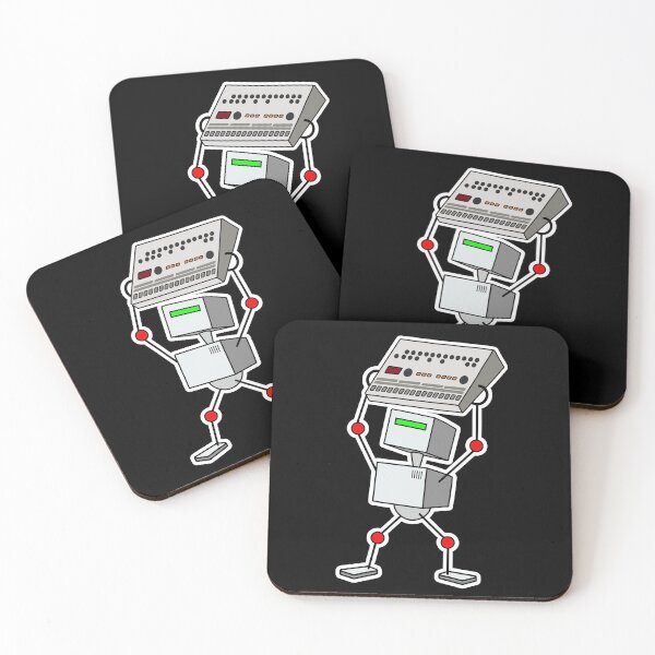 Item preview, Robot Holding Drum Machine (Small Print) designed and sold by AtomicMalibu.