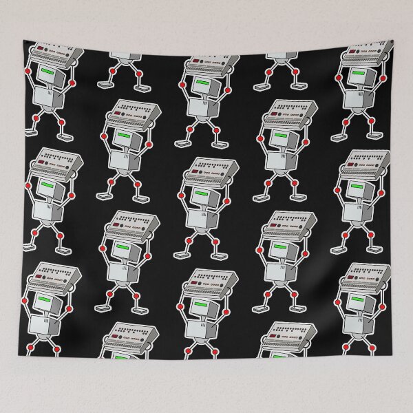 Item preview, Robot Holding Drum Machine (Small Print) designed and sold by AtomicMalibu.