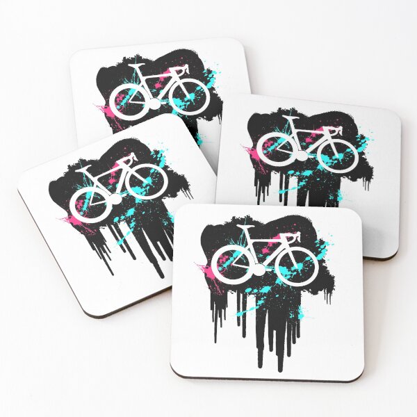 Item preview, Road Bike Graffiti Black Pink Blue designed and sold by RabeDesigns.