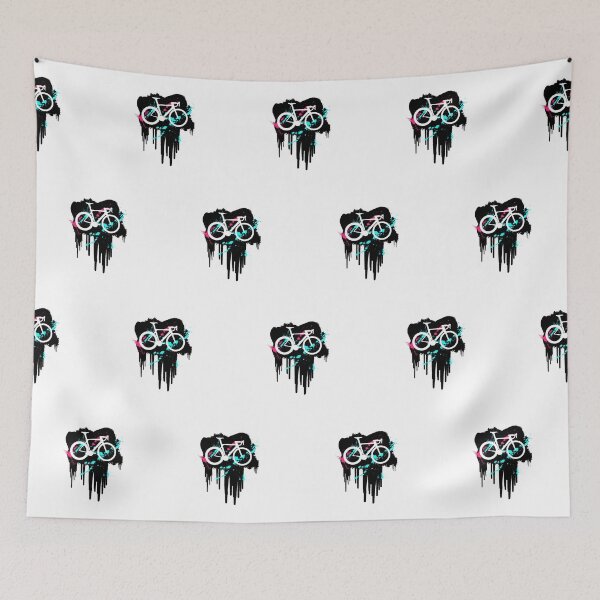 Item preview, Road Bike Graffiti Black Pink Blue designed and sold by RabeDesigns.