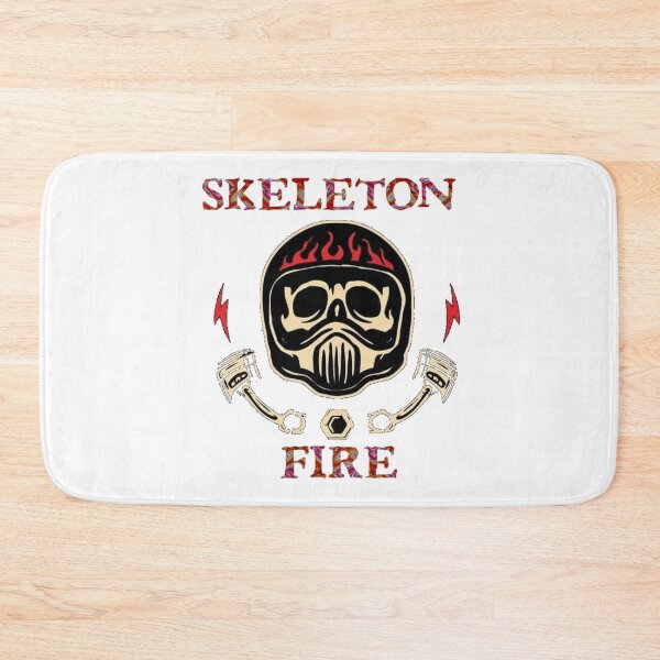 Item preview, funny flaming skeleton skull with headphones designed and sold by Marouane21.