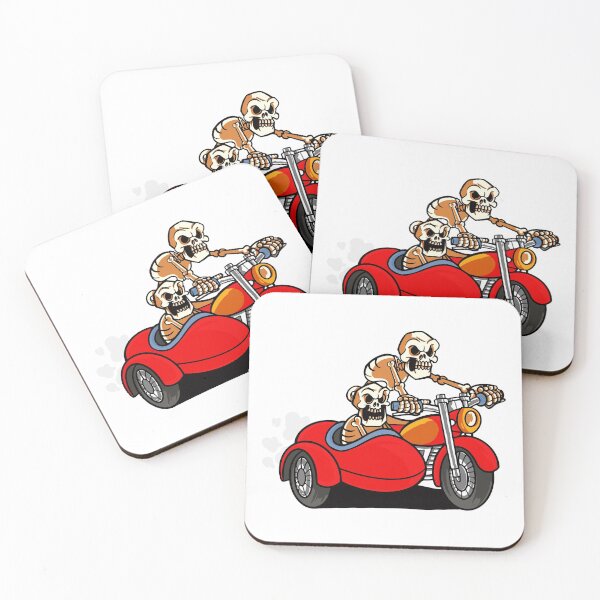 Item preview, Skeleton on a Motorcycle with a Sidecar designed and sold by gifttat.
