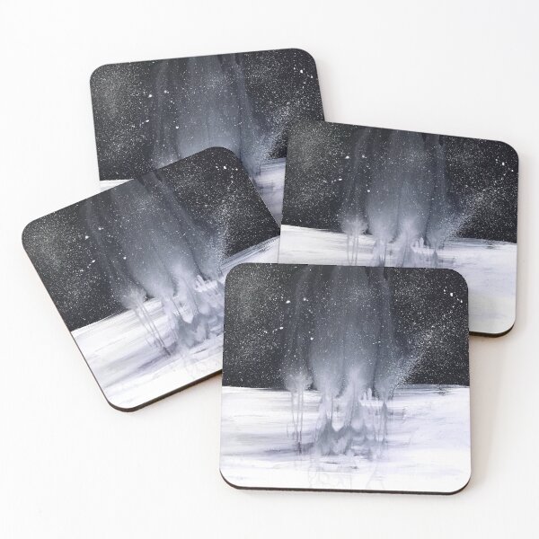 Item preview, Nighttime Snow Abstract Painting designed and sold by TheRealSRFinch.
