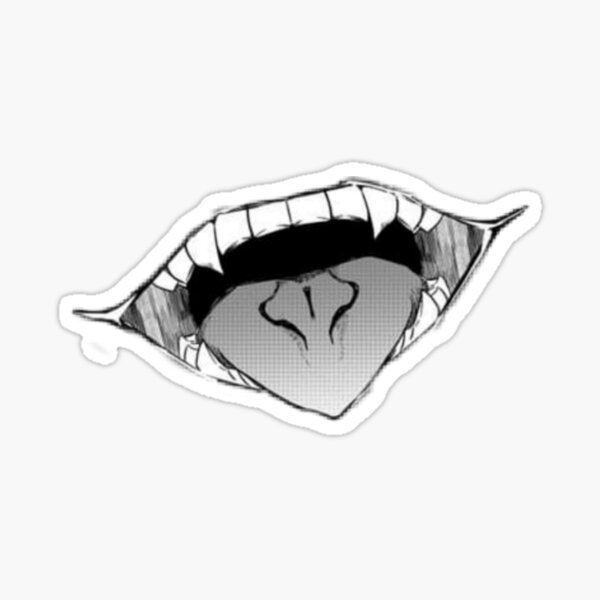 Bouche de sukuna Sticker