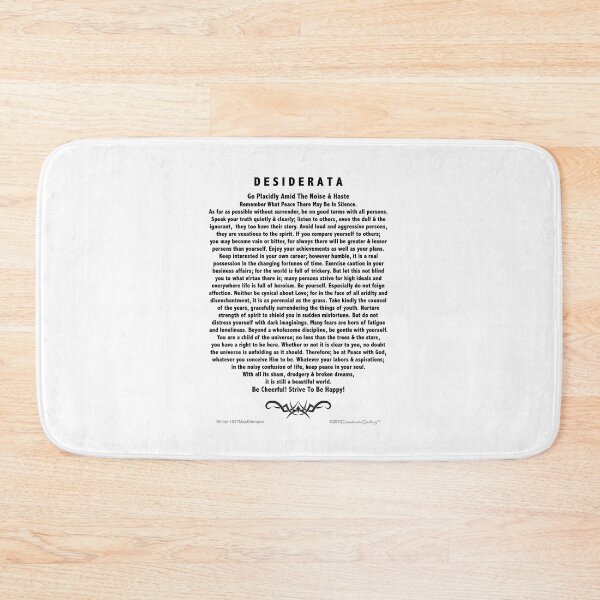 Item preview, Motivational Poem by Max Ehrmann Desiderasat with Tattoo Stamp designed and sold by Desiderata4u.