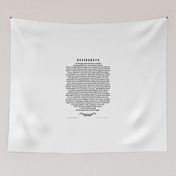 Item preview, Motivational Poem by Max Ehrmann Desiderasat with Tattoo Stamp designed and sold by Desiderata4u.