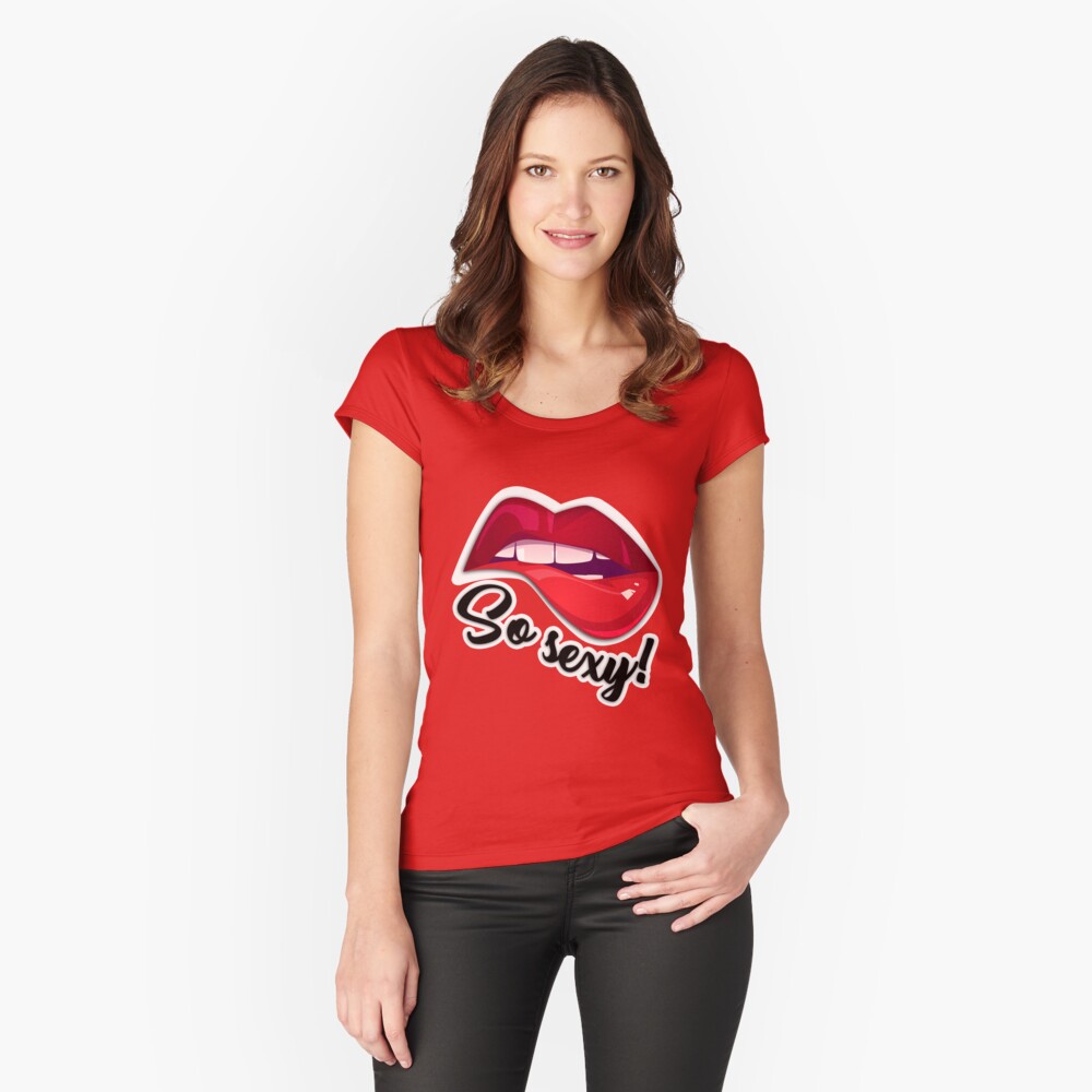 Item preview, Tailliertes Rundhals-Shirt designed and sold by Liberale.