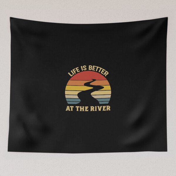 Item preview, Vintage Retro Life Is Better At The River designed and sold by telegaevel.