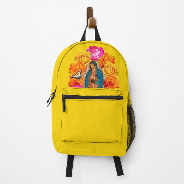 Item preview, The Virgin of Guadalupe, yellow background, colored roses designed and sold by vagonart.