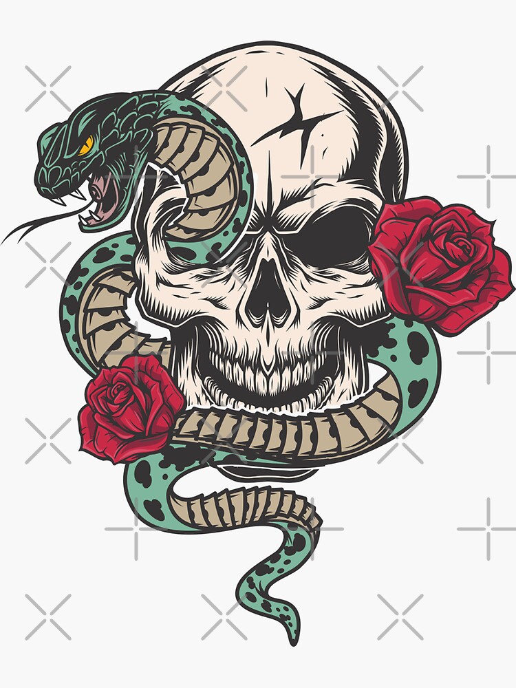 35 Amazing Skull And Snake Tattoos