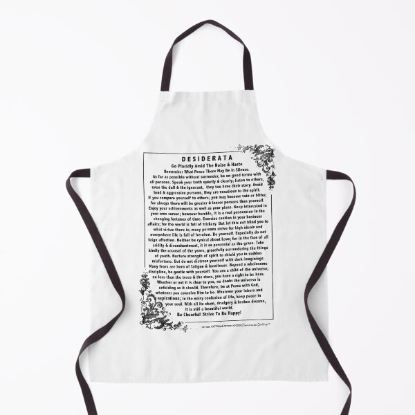 Item preview, Motivational Poem by Max Ehrmann with Floral Scroll Trim designed and sold by Desiderata4u.