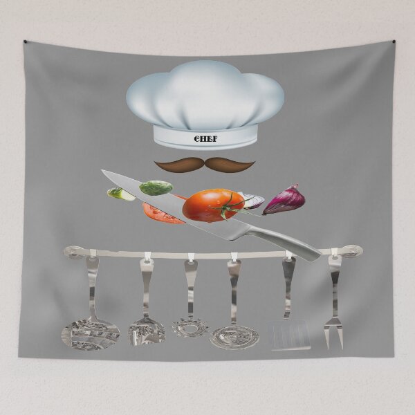 Item preview, The chef and his utensils. designed and sold by Karine Dupras.