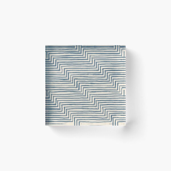 Item preview, Streaky Stripes Pattern Cream Blue designed and sold by inkjevetta.