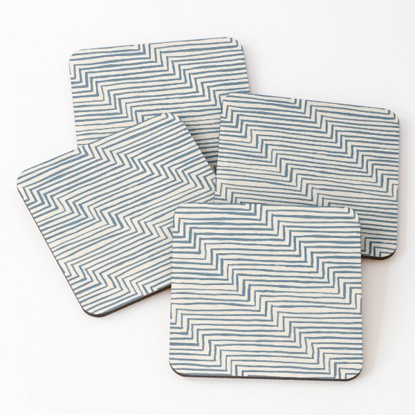 Item preview, Streaky Stripes Pattern Cream Blue designed and sold by inkjevetta.