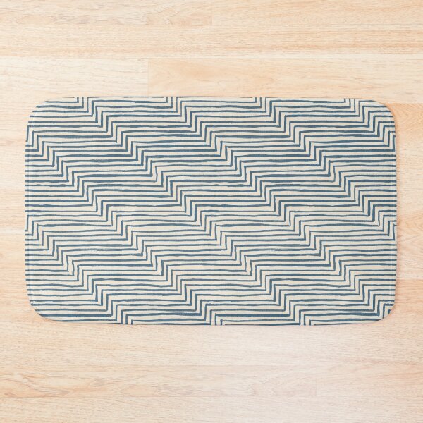 Item preview, Streaky Stripes Pattern Cream Blue designed and sold by inkjevetta.