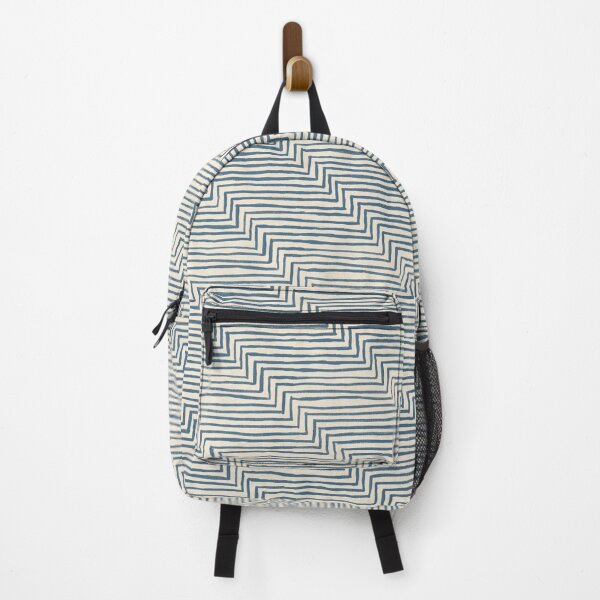 Item preview, Streaky Stripes Pattern Cream Blue designed and sold by inkjevetta.