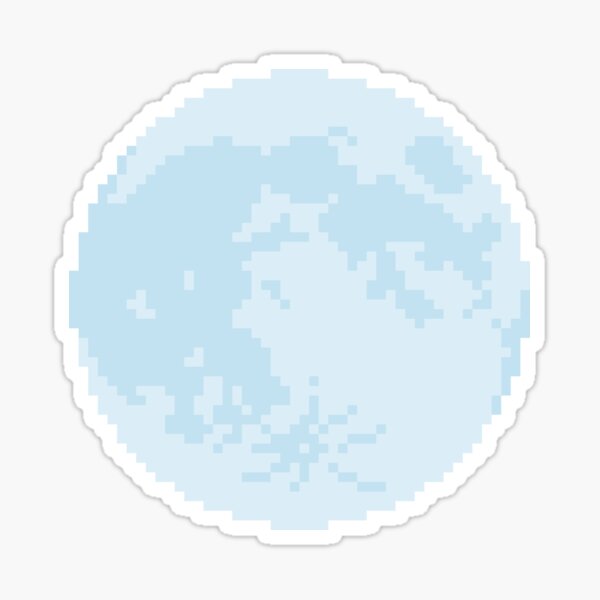 Pixel moon Sticker