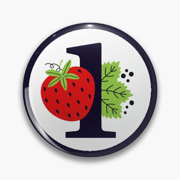 Item preview, Strawberry 1 First Birthday Round Circle designed and sold by CyanSkyDesign.