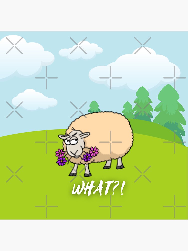 Thumbnail 3 of 3, Sticker, This Sheep Has Attitude designed and sold by bluemerleminion.