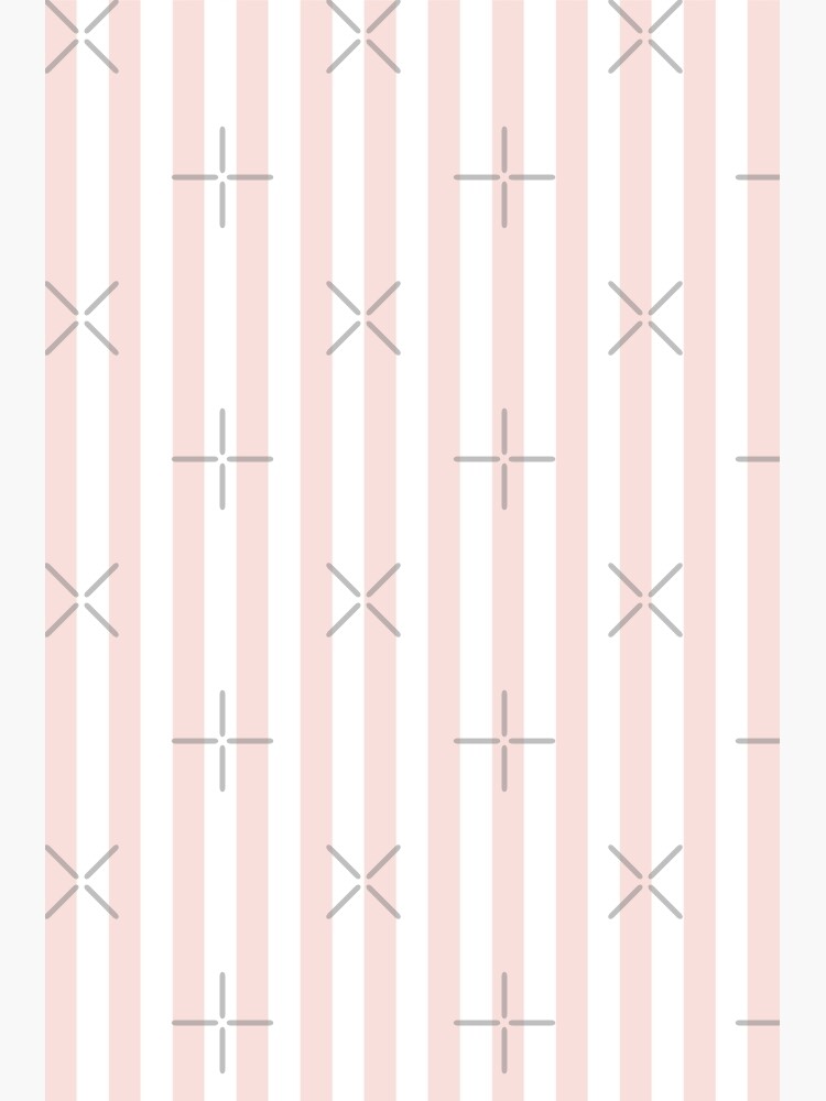 Small PALE PINK and WHITE Vertical STRIPES | Photographic Print