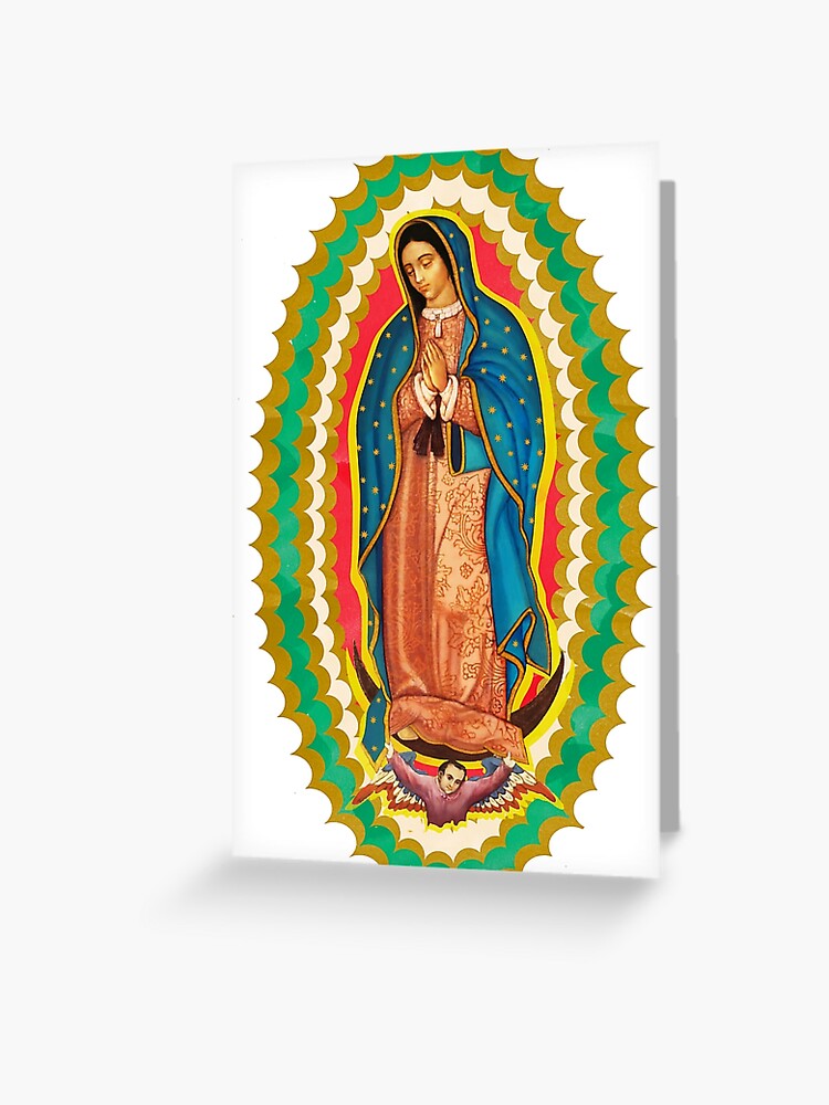 La Virgen De Guadalupe Mother Mary Madre de Dios Greeting Card by vagonart