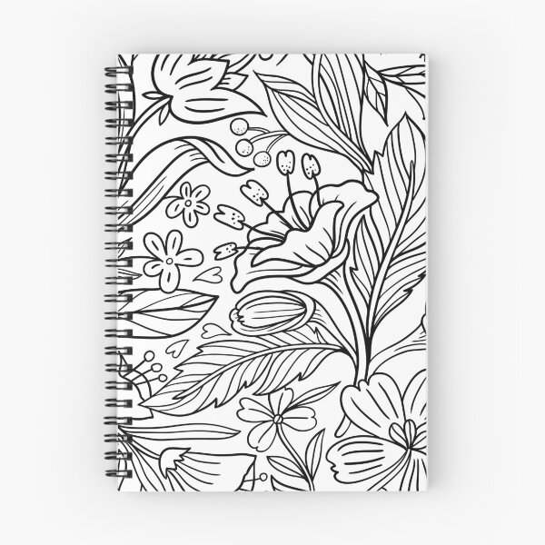 Item preview, Black and white flowers patterns designed and sold by BlackDragonborn.