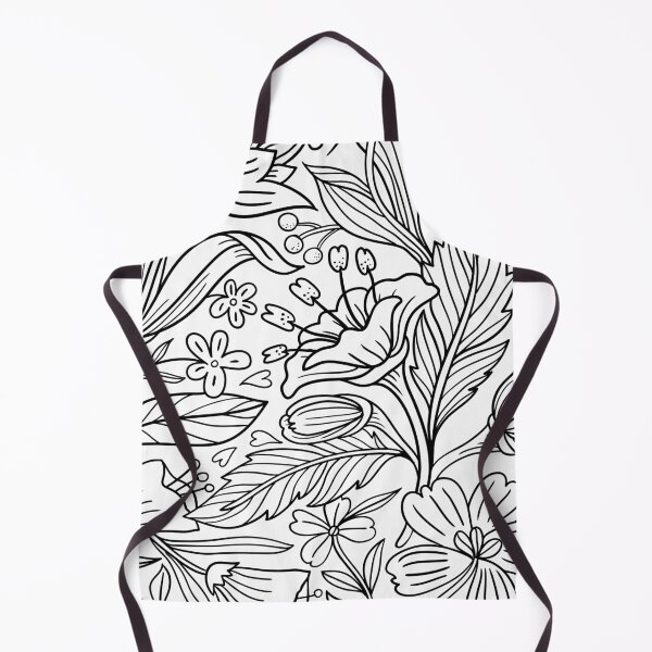 Item preview, Black and white flowers patterns designed and sold by BlackDragonborn.