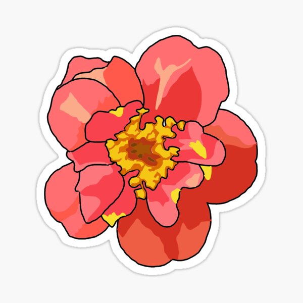 Pink flower Sticker