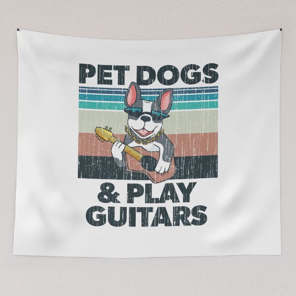 Item preview, Pet Dogs and Play Guitars Vintage Design designed and sold by justjonboy.