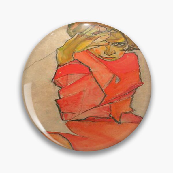 Item preview, Egon Schiele - Kneeling Female in Orange _ Red Dress designed and sold by Vivanne-art.