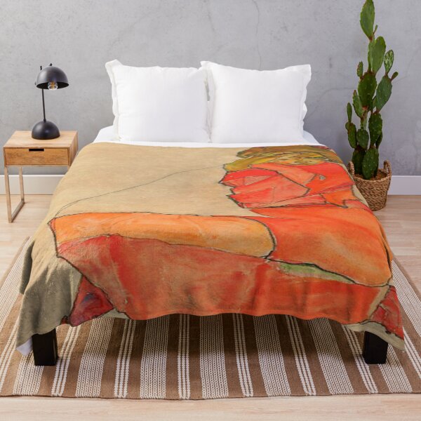 Item preview, Egon Schiele - Kneeling Female in Orange _ Red Dress designed and sold by Vivanne-art.