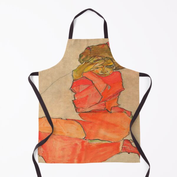 Item preview, Egon Schiele - Kneeling Female in Orange _ Red Dress designed and sold by Vivanne-art.