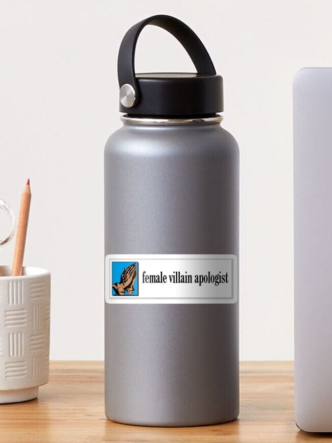 Aperçu 1 sur 3. Sticker avec l'œuvre apologiste du méchant féminin créée et vendue par dowebethereyet.
