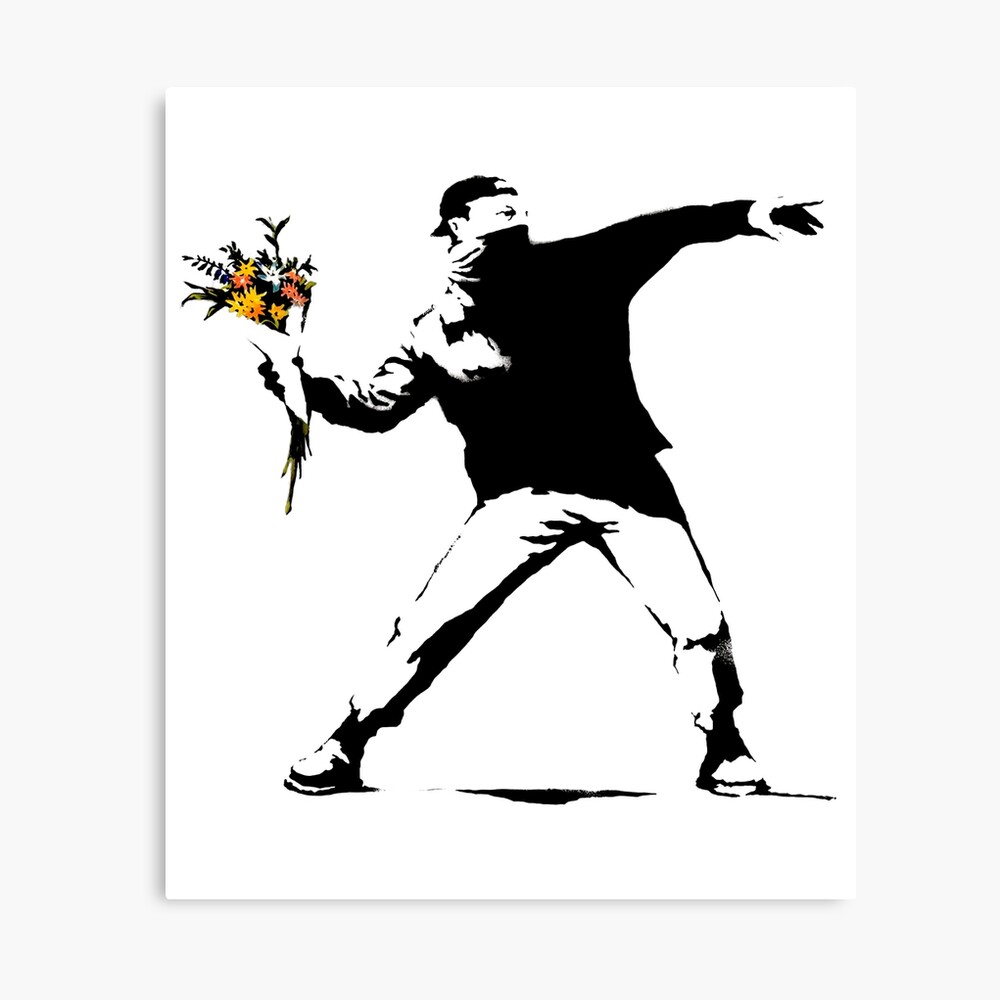 Graffiti Soldier Gun Flower Bansky Photographic Print For Sale By T Paw Redbubble