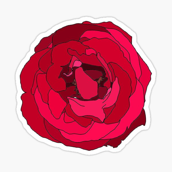 Rote Rose Sticker
