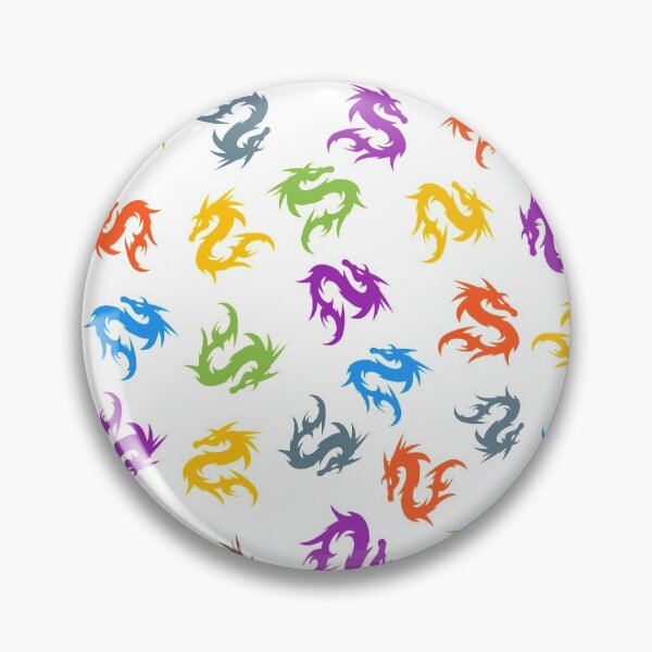 Item preview, WHIMSICAL COLORFUL CHINESE DRAGON LOVERS PATTERN  designed and sold by samArtline.