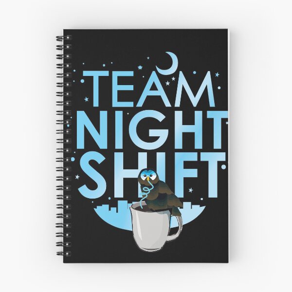 Item preview, Team Night Shift with Coffee Drinking Owl designed and sold by mLoyal.