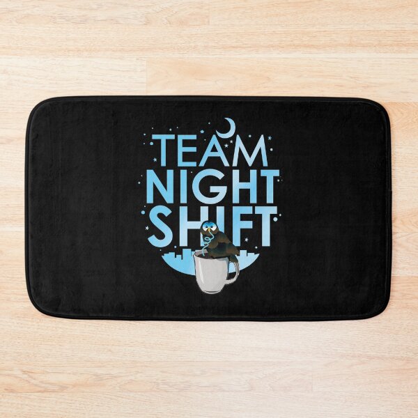 Item preview, Team Night Shift with Coffee Drinking Owl designed and sold by mLoyal.