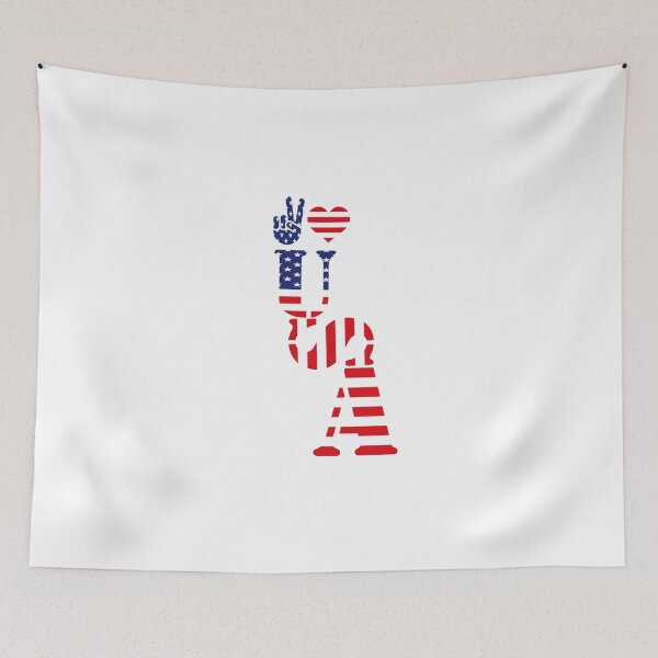 Item preview, Peace Love America Softstyle Tee- Unisex T-Shirt designed and sold by Zosef-artist.
